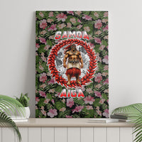 Samoa Aiga Polynesian Canvas Wall Art Tropical Floral Hibiscus Pattern Island Heritage