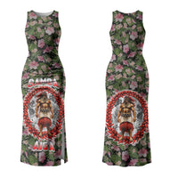 Samoa Aiga Polynesian Couples Matching Tank Maxi Dress and Hawaiian Shirt Tropical Floral Hibiscus Pattern Island Heritage