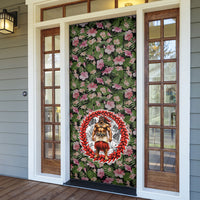 Samoa Aiga Polynesian Door Cover Tropical Floral Hibiscus Pattern Island Heritage