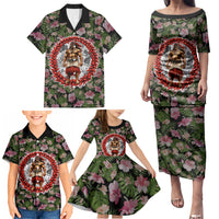Samoa Aiga Polynesian Family Matching Puletasi and Hawaiian Shirt Tropical Floral Hibiscus Pattern Island Heritage
