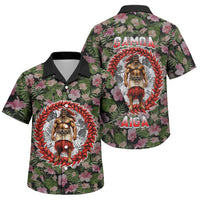 Samoa Aiga Polynesian Family Matching Puletasi and Hawaiian Shirt Tropical Floral Hibiscus Pattern Island Heritage