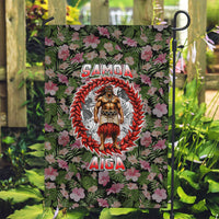 Samoa Aiga Polynesian Garden Flag Tropical Floral Hibiscus Pattern Island Heritage
