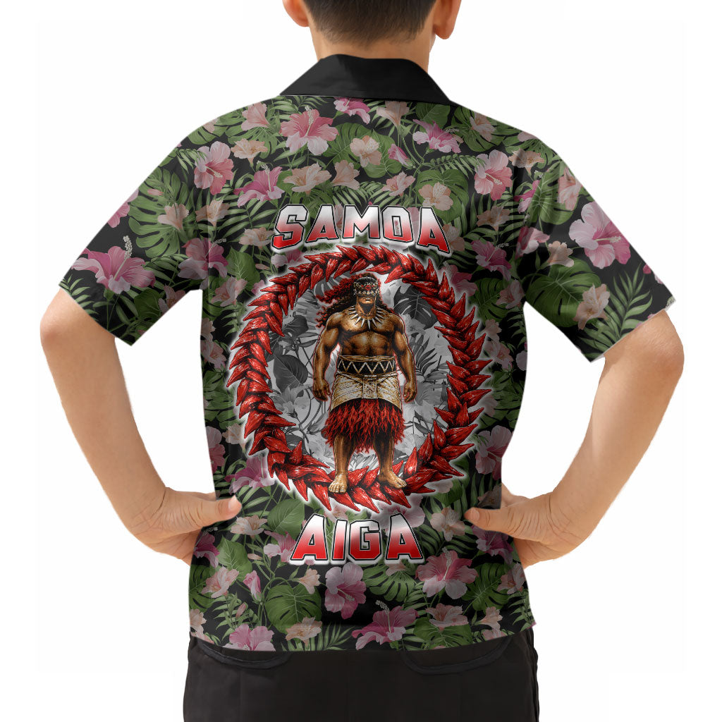 Samoa Aiga Polynesian Hawaiian Shirt Tropical Floral Hibiscus Pattern Island Heritage