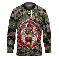 Samoa Aiga Polynesian Hockey Jersey Tropical Floral Hibiscus Pattern Island Heritage