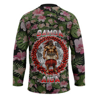 Samoa Aiga Polynesian Hockey Jersey Tropical Floral Hibiscus Pattern Island Heritage