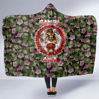 Samoa Aiga Polynesian Hooded Blanket Tropical Floral Hibiscus Pattern Island Heritage