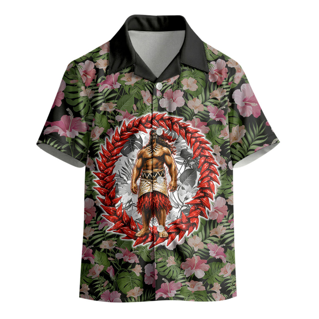 Samoa Aiga Polynesian Kid Hawaiian Shirt Tropical Floral Hibiscus Pattern Island Heritage