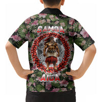 Samoa Aiga Polynesian Kid Hawaiian Shirt Tropical Floral Hibiscus Pattern Island Heritage