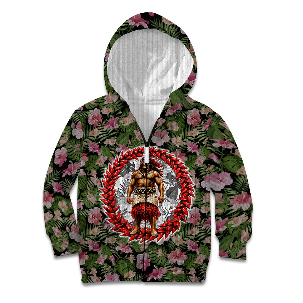 Samoa Aiga Polynesian Kid Hoodie Tropical Floral Hibiscus Pattern Island Heritage