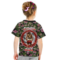 Samoa Aiga Polynesian Kid T Shirt Tropical Floral Hibiscus Pattern Island Heritage