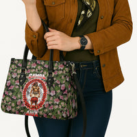 Samoa Aiga Polynesian Leather Bag Tropical Floral Hibiscus Pattern Island Heritage