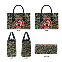 Samoa Aiga Polynesian Leather Bag Tropical Floral Hibiscus Pattern Island Heritage