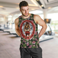 Samoa Aiga Polynesian Men Tank Top Tropical Floral Hibiscus Pattern Island Heritage