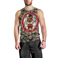 Samoa Aiga Polynesian Men Tank Top Tropical Floral Hibiscus Pattern Island Heritage