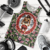 Samoa Aiga Polynesian Men Tank Top Tropical Floral Hibiscus Pattern Island Heritage