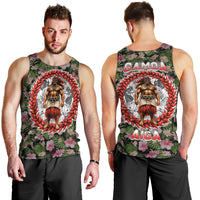 Samoa Aiga Polynesian Men Tank Top Tropical Floral Hibiscus Pattern Island Heritage
