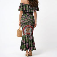 Samoa Aiga Polynesian Mermaid Dress Tropical Floral Hibiscus Pattern Island Heritage