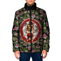 Samoa Aiga Polynesian Padded Jacket Tropical Floral Hibiscus Pattern Island Heritage