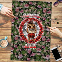 Samoa Aiga Polynesian Puzzle Tropical Floral Hibiscus Pattern Island Heritage