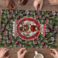 Samoa Aiga Polynesian Puzzle Tropical Floral Hibiscus Pattern Island Heritage