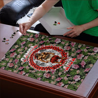 Samoa Aiga Polynesian Puzzle Tropical Floral Hibiscus Pattern Island Heritage