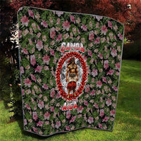 Samoa Aiga Polynesian Quilt Tropical Floral Hibiscus Pattern Island Heritage