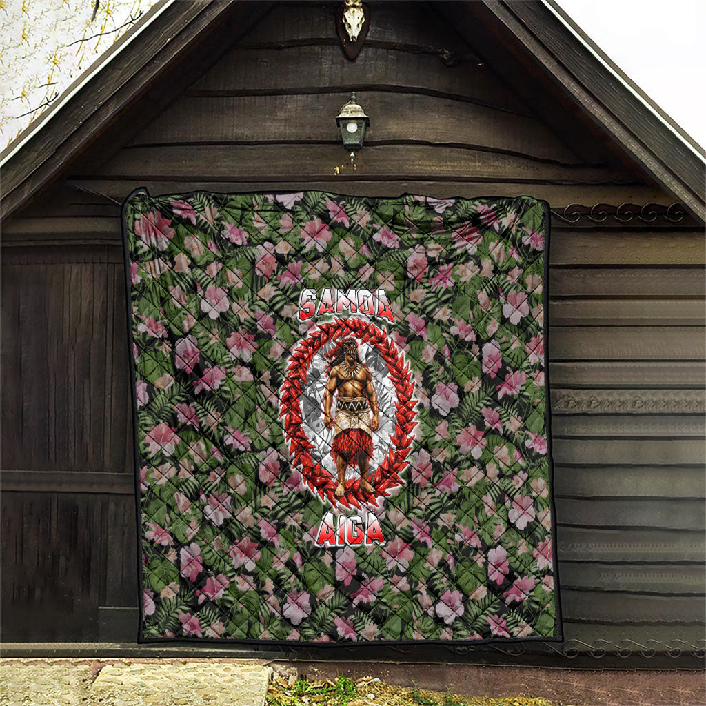 Samoa Aiga Polynesian Quilt Tropical Floral Hibiscus Pattern Island Heritage