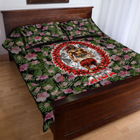 Samoa Aiga Polynesian Quilt Bed Set Tropical Floral Hibiscus Pattern Island Heritage