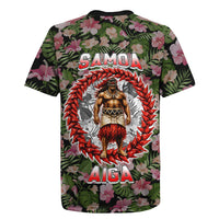Samoa Aiga Polynesian Rugby Jersey Tropical Floral Hibiscus Pattern Island Heritage