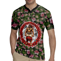 Samoa Aiga Polynesian Rugby Jersey Tropical Floral Hibiscus Pattern Island Heritage