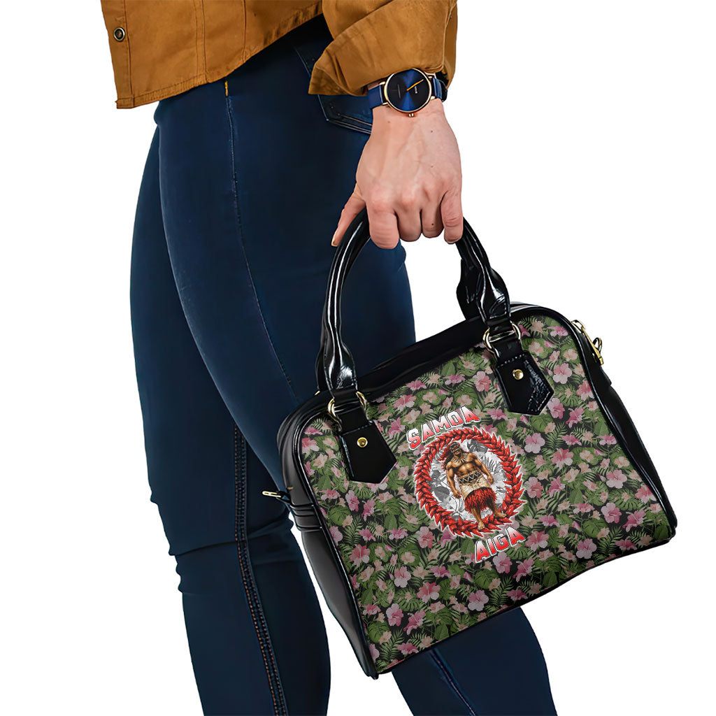 Samoa Aiga Polynesian Shoulder Handbag Tropical Floral Hibiscus Pattern Island Heritage