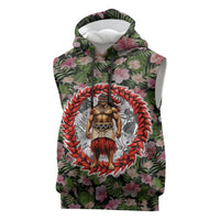 Samoa Aiga Polynesian Sleeveless Hoodie Tropical Floral Hibiscus Pattern Island Heritage