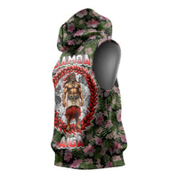 Samoa Aiga Polynesian Sleeveless Hoodie Tropical Floral Hibiscus Pattern Island Heritage