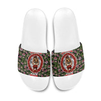 Samoa Aiga Polynesian Slide Sandals Tropical Floral Hibiscus Pattern Island Heritage