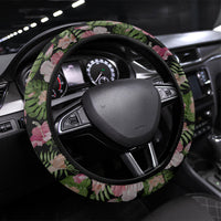 Samoa Aiga Polynesian Steering Wheel Cover Tropical Floral Hibiscus Pattern Island Heritage