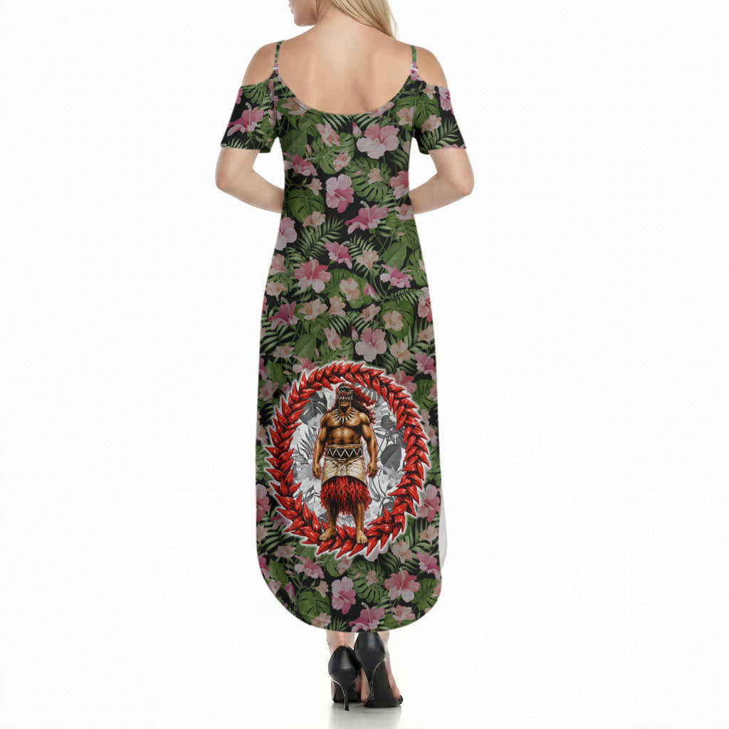 Samoa Aiga Polynesian Summer Maxi Dress Tropical Floral Hibiscus Pattern Island Heritage