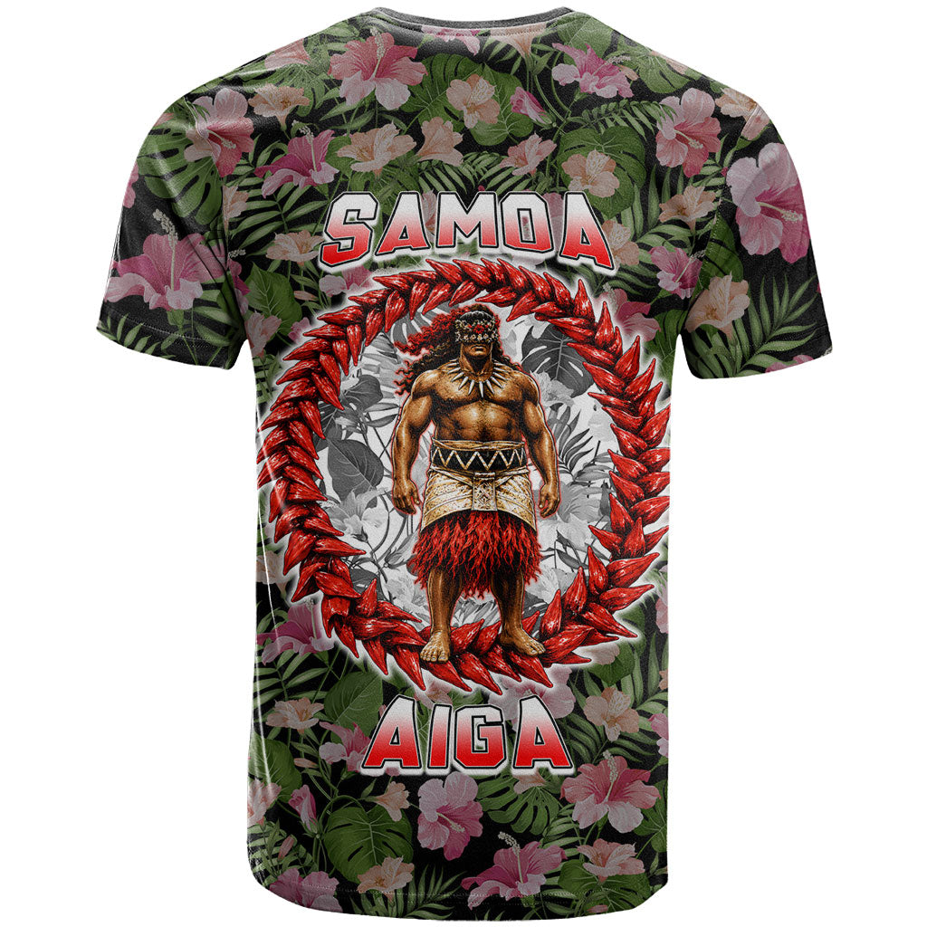 Samoa Aiga Polynesian T Shirt Tropical Floral Hibiscus Pattern Island Heritage