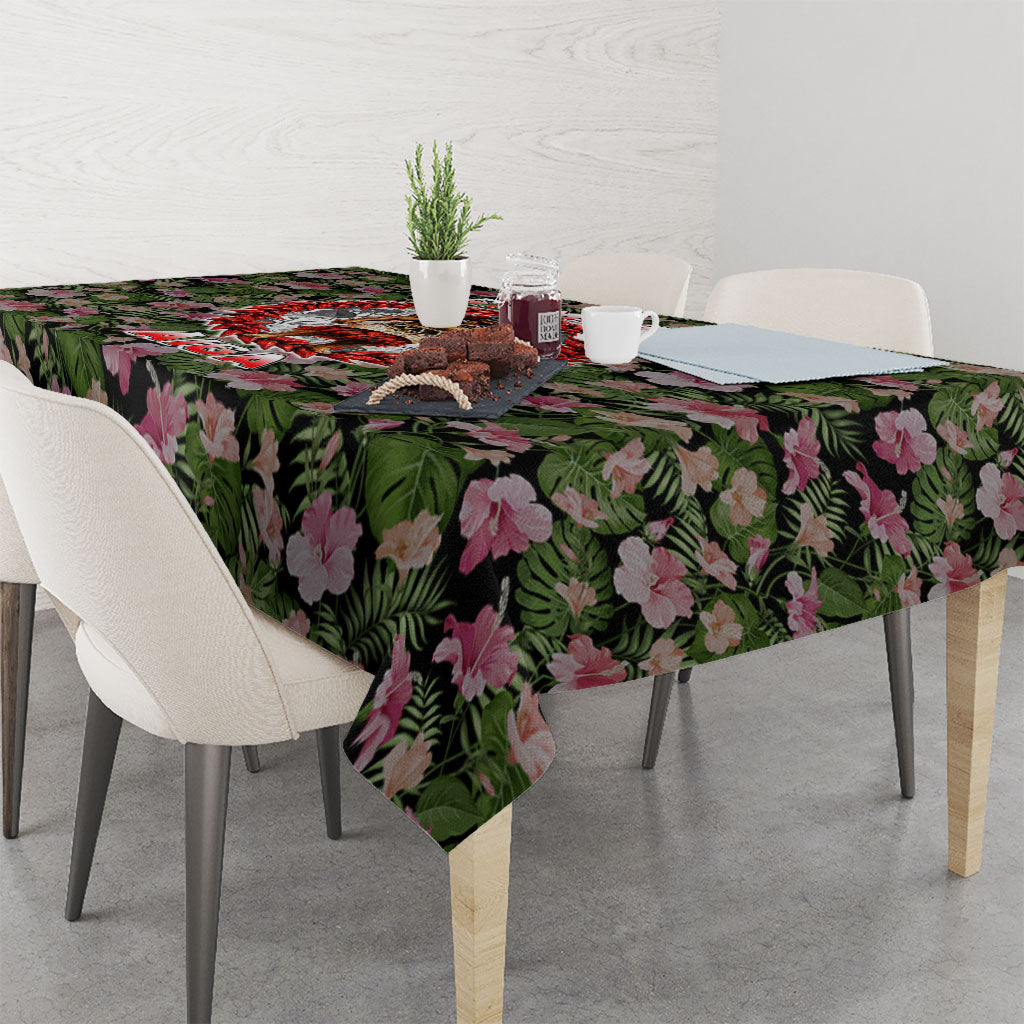 Samoa Aiga Polynesian Tablecloth Tropical Floral Hibiscus Pattern Island Heritage