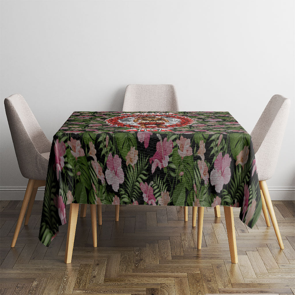 Samoa Aiga Polynesian Tablecloth Tropical Floral Hibiscus Pattern Island Heritage