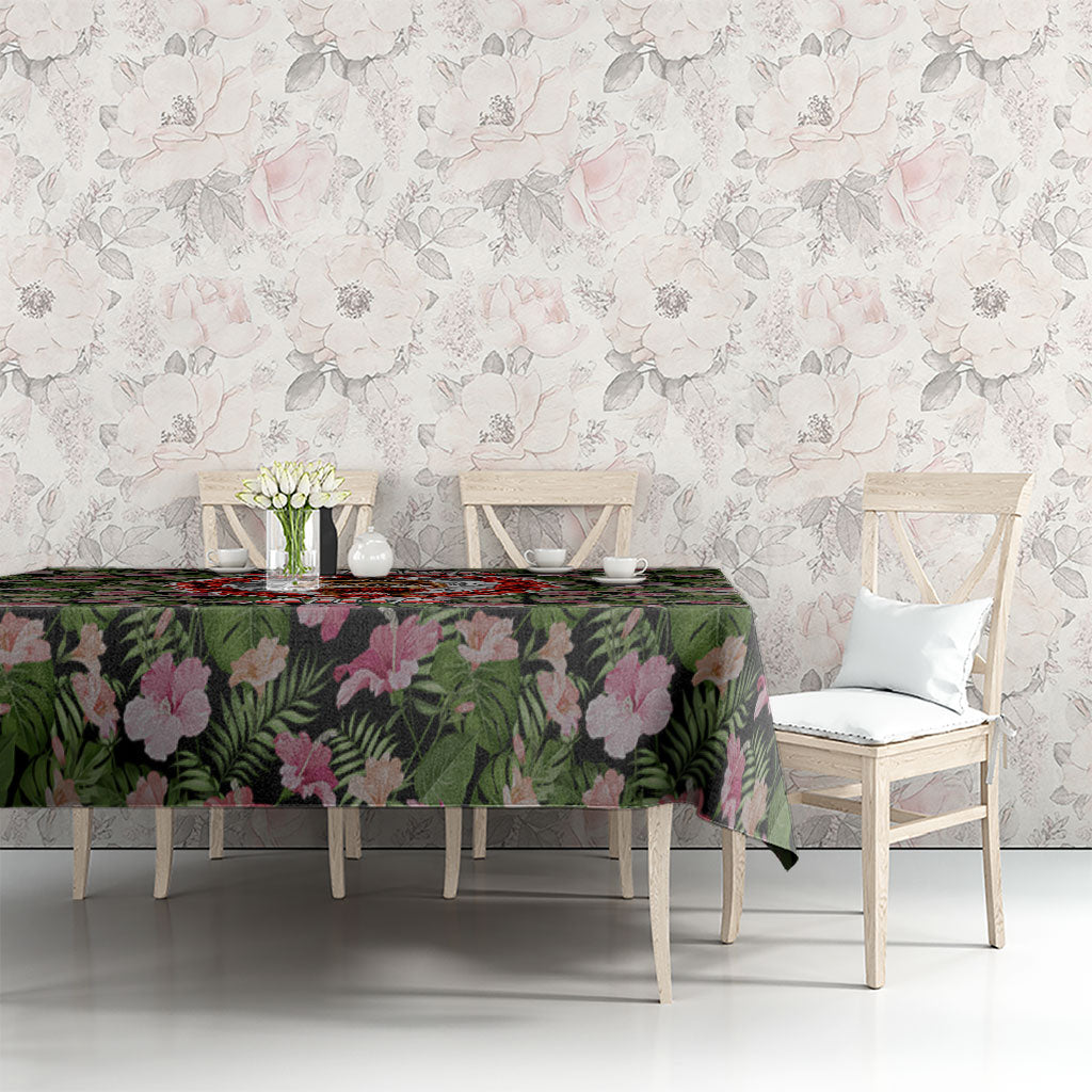 Samoa Aiga Polynesian Tablecloth Tropical Floral Hibiscus Pattern Island Heritage