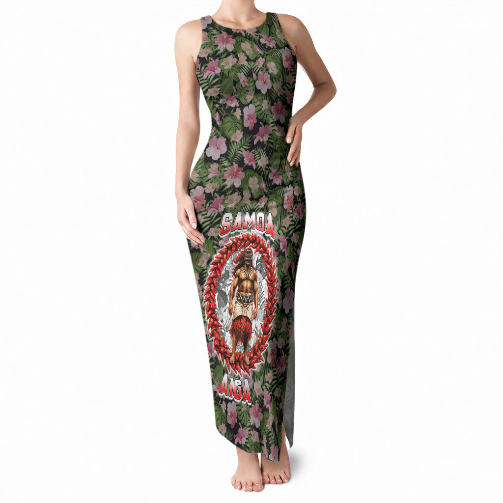 Samoa Aiga Polynesian Tank Maxi Dress Tropical Floral Hibiscus Pattern Island Heritage