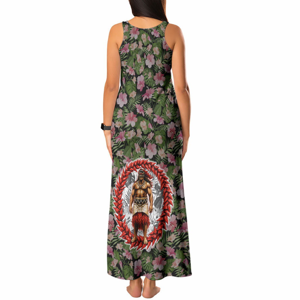 Samoa Aiga Polynesian Tank Maxi Dress Tropical Floral Hibiscus Pattern Island Heritage