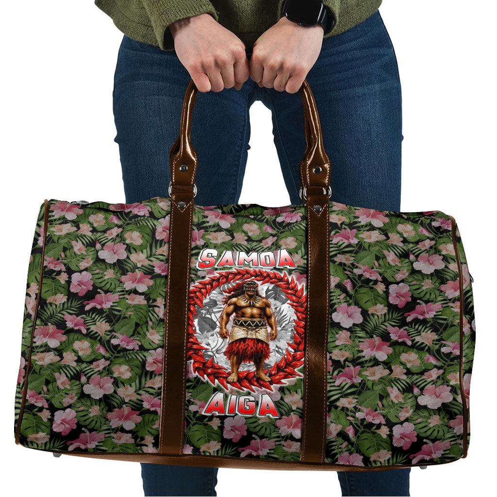 Samoa Aiga Polynesian Travel Bag Tropical Floral Hibiscus Pattern Island Heritage