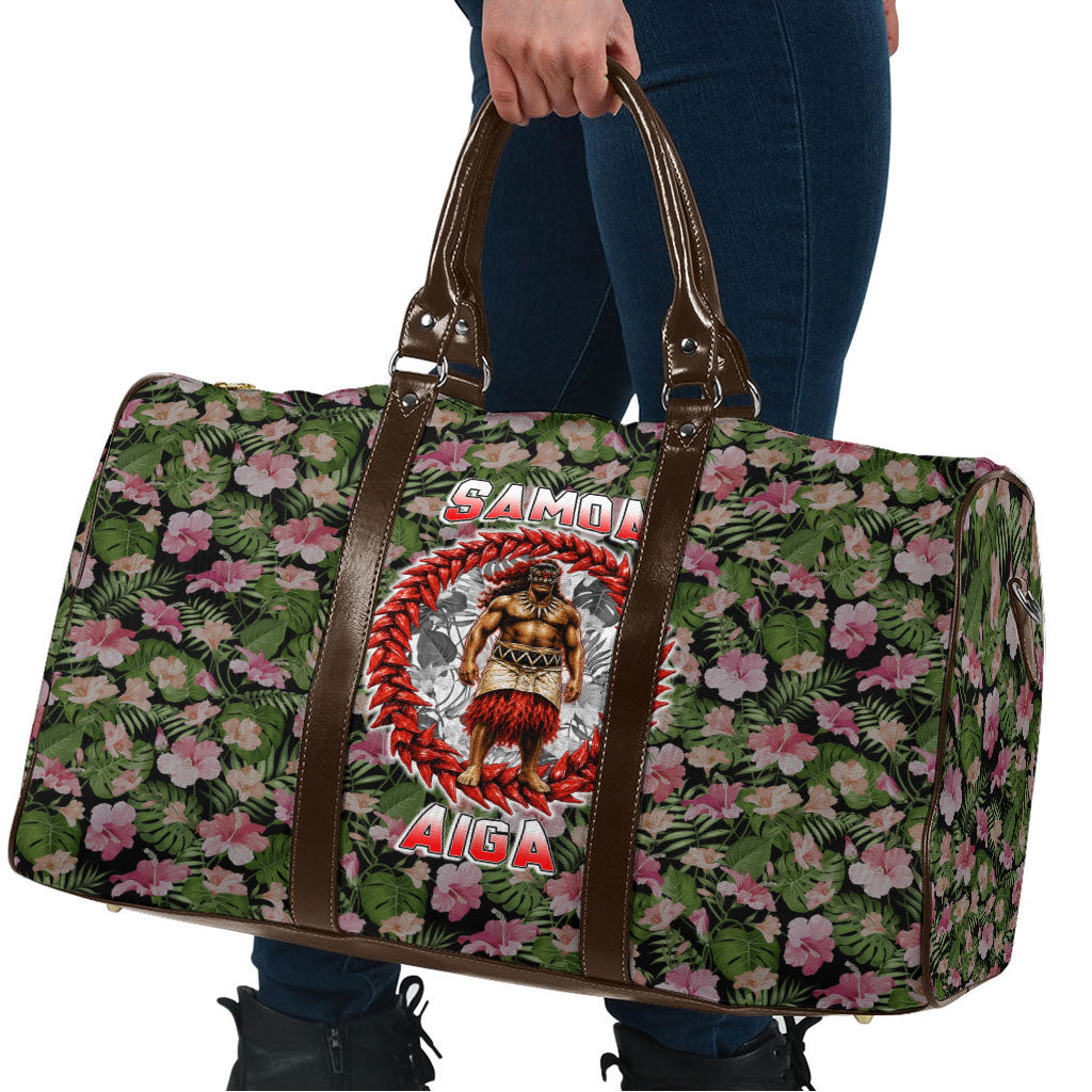 Samoa Aiga Polynesian Travel Bag Tropical Floral Hibiscus Pattern Island Heritage