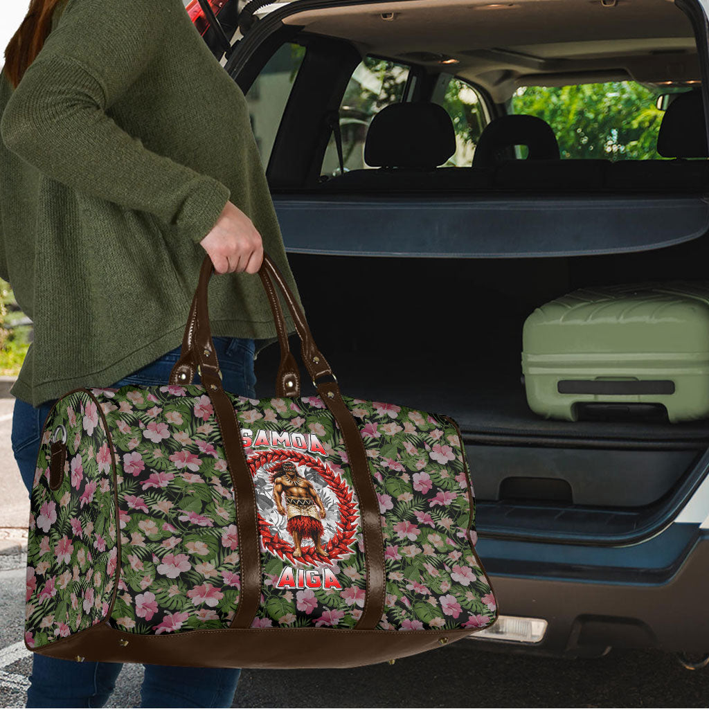 Samoa Aiga Polynesian Travel Bag Tropical Floral Hibiscus Pattern Island Heritage