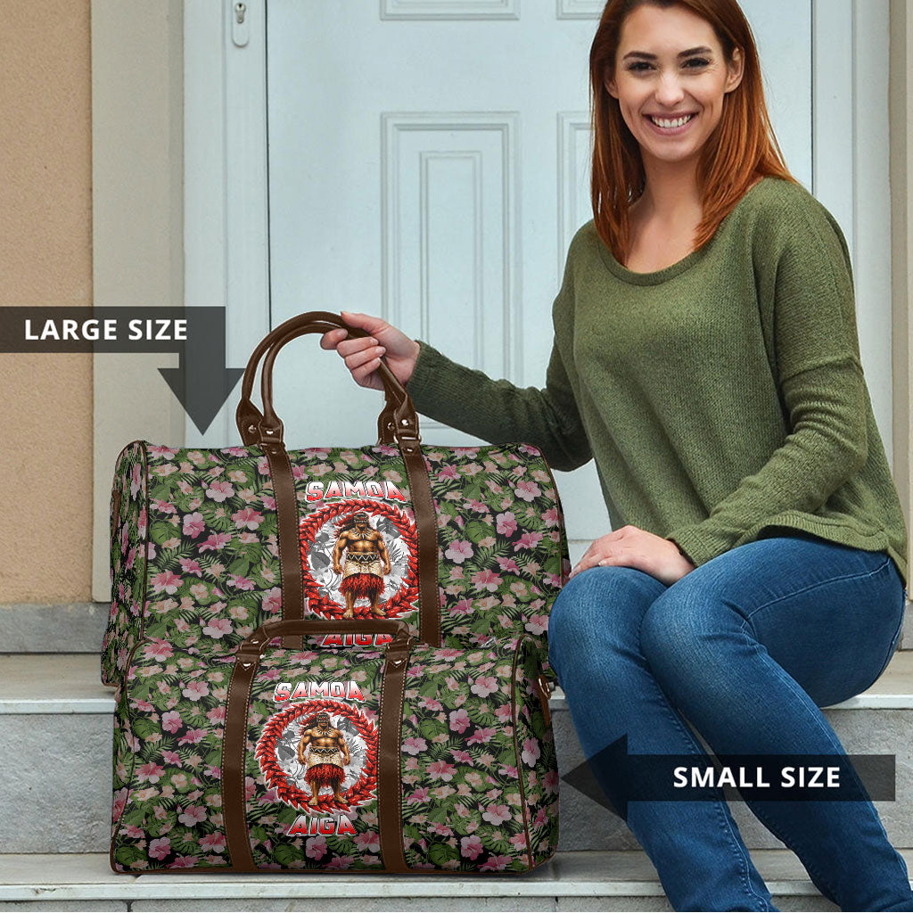 Samoa Aiga Polynesian Travel Bag Tropical Floral Hibiscus Pattern Island Heritage