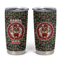 Samoa Aiga Polynesian Tumbler Cup Tropical Floral Hibiscus Pattern Island Heritage