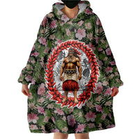 Samoa Aiga Polynesian Wearable Blanket Hoodie Tropical Floral Hibiscus Pattern Island Heritage