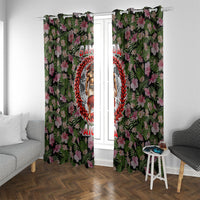Samoa Aiga Polynesian Window Curtain Tropical Floral Hibiscus Pattern Island Heritage