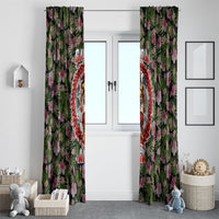 Samoa Aiga Polynesian Window Curtain Tropical Floral Hibiscus Pattern Island Heritage